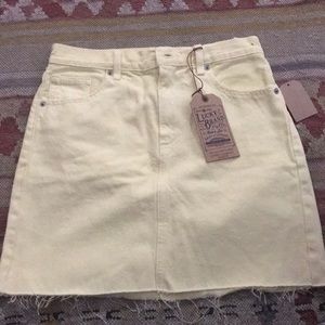 Lucky Brand yellow mini skirt